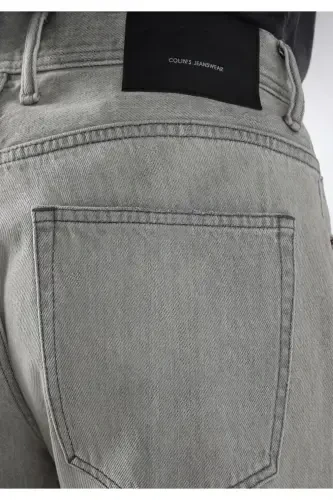 Grey straight fit jeans for men. - 7