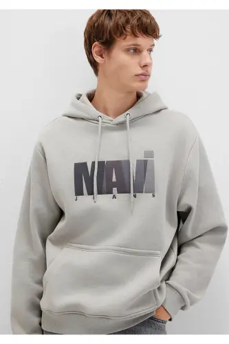 Grey sweatshirt with jeans logo. 0s10199-70093 - 1