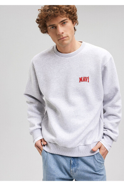 Grey Sweatshirt with Logo Print (0611716-82498) - 2