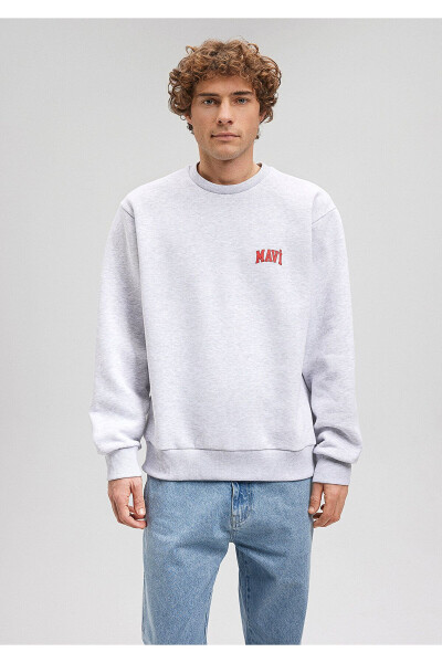 Grey Sweatshirt with Logo Print (0611716-82498) - 3