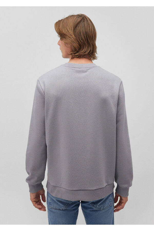 Grey Sweatshirt with Logo Print 066303-70098 - 4