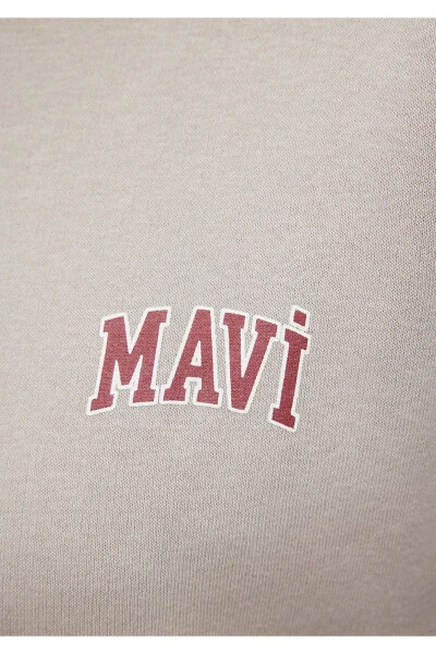 Grey Sweatshirt with Logo Print 1611600-70112 - 7