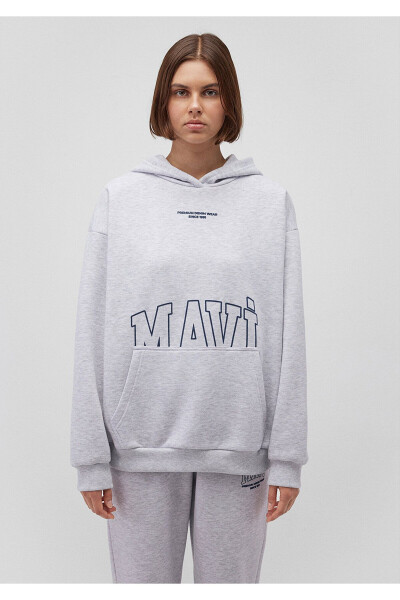 Grey Sweatshirt with Logo Print 1s10149-85438 - 21