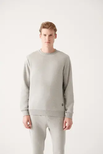 Grey Unisex Crew Neck Sweatshirt 