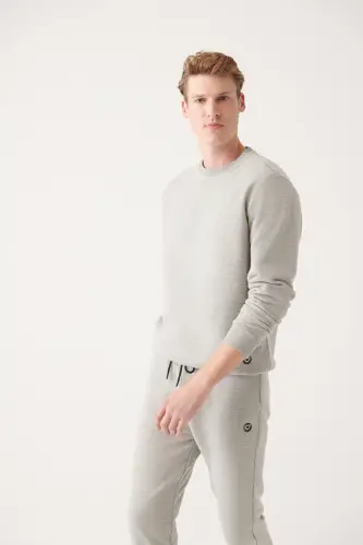 Grey Unisex Crew Neck Sweatshirt - 3