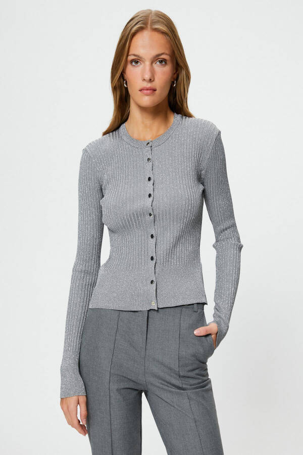 Grey Women's Cardigan 4WAK90363HT - 3