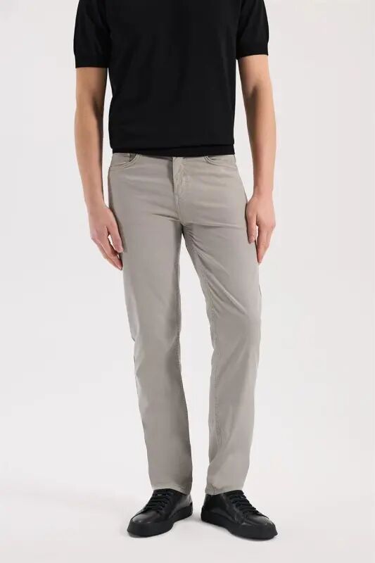 Gray-1 Slim Fit 5 Pocket Sports Trousers - 2