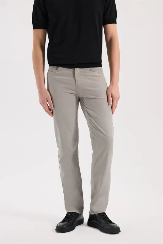 Gri-1 Slim Fit 5 Cep Spor Pantolon - 2