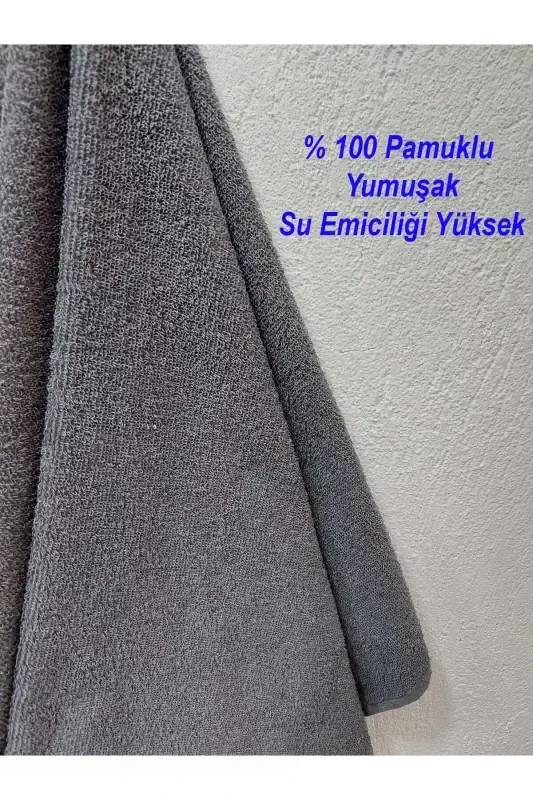 12'li Gri Kuaför Berber Havlusu 50x90 | Profesyonel Saç Kurutma Havlusu Ekonomik Set-Gri - 2