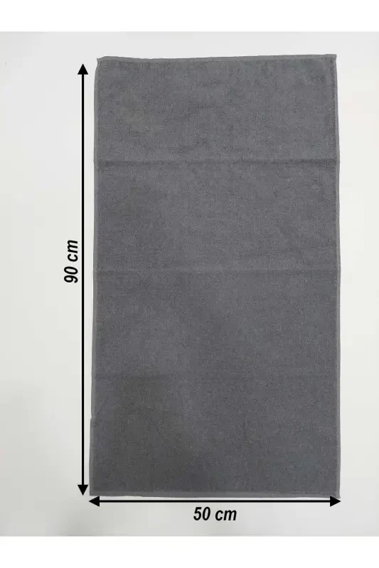 12'li Gri Kuaför Berber Havlusu 50x90 | Profesyonel Saç Kurutma Havlusu Ekonomik Set-Gri - 4