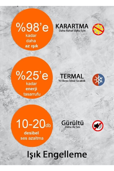 Gri Blackout Güneş Geçirmez Karartma Fon Perde - 6