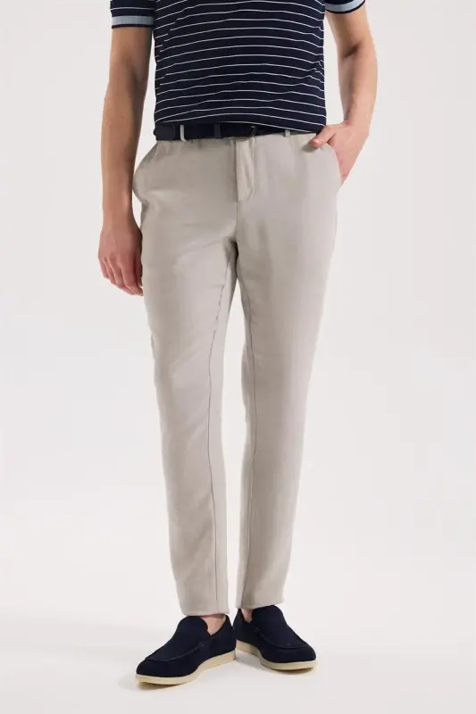 Gri Comfort Fit Beli Lastikli Jagger Pantolon - 1