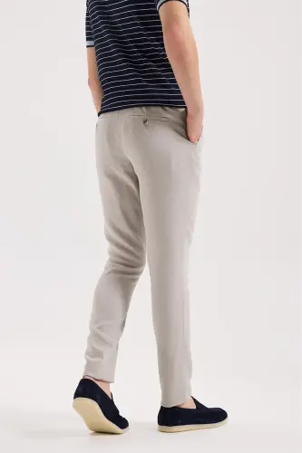 Gri Comfort Fit Beli Lastikli Jagger Pantolon - 4