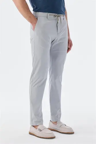 Gri Comfort Fit Lastikli Spor Pantolon - 3