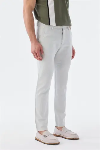 Gri Comfort Fit Pamuklu Yan Cep Pantolon - JAKAMEN (1)