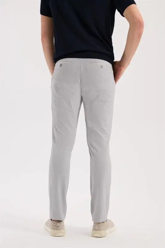 Gri Comfort Fit Yan Cep Pantolon - 4