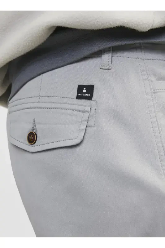 Dar Paça Gri Erkek Kargo Pantolon JPSTPAUL JJFLAKE CARGO NOOS - 2