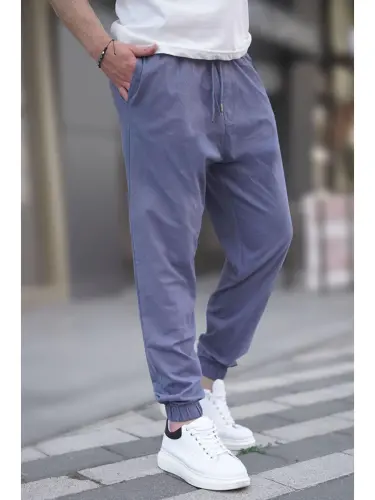 Gri Füme Relaxed %100 Pamuk Jogger Pantolon 6853-Gri 