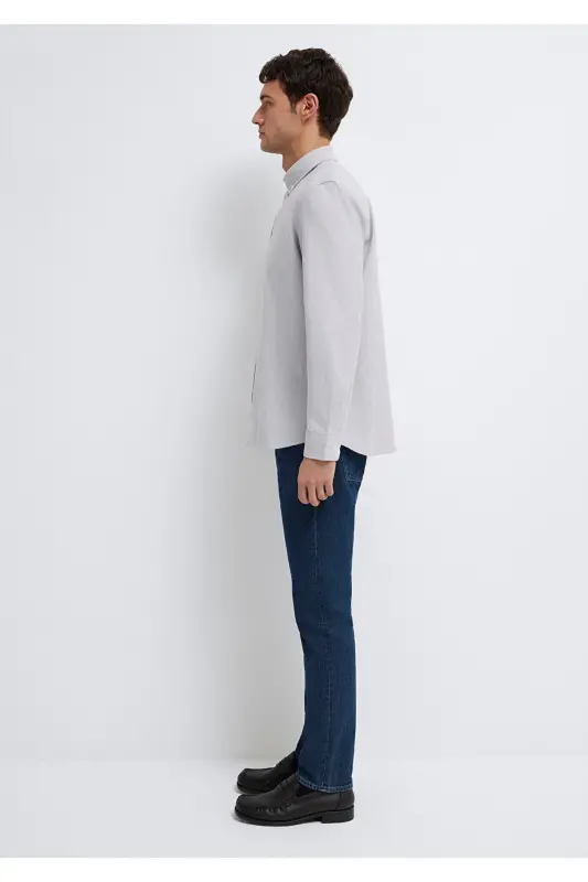 Gri Gömlek Regular Fit / Normal Kesim 0211199-70086-Gri - 4