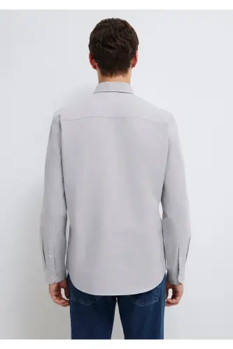 Gri Gömlek Regular Fit / Normal Kesim 0211199-70086 - Gri - 5