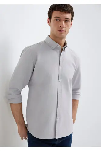 Gri Gömlek Regular Fit / Normal Kesim 0211199-70086 - Gri 