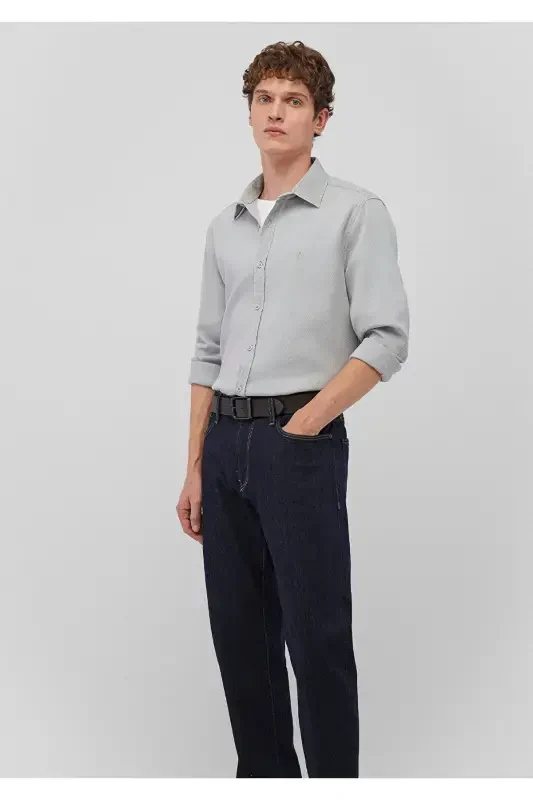 Gri Gömlek Slim Fit / Dar Kesim 0211091-70802 - 1