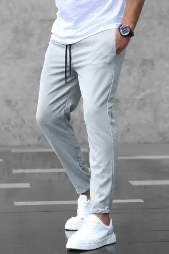 Gri Jogger Pantolon 4242-Gri - 3