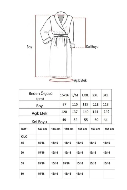 Gri Kapşonlu Bedenli Bornoz - gri - 2