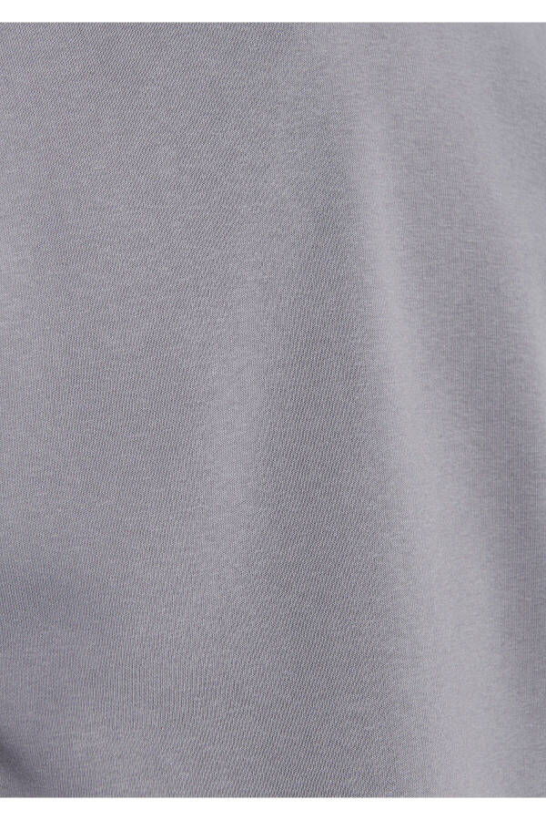 Kapüşonlu Gri Basic Sweatshirt 0610937-83747 - 6