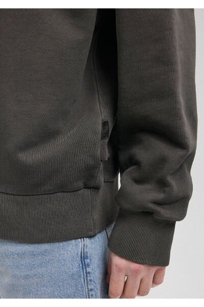 Kapüşonlu Baskılı Gri Sweatshirt 0S10114-86803 - 4