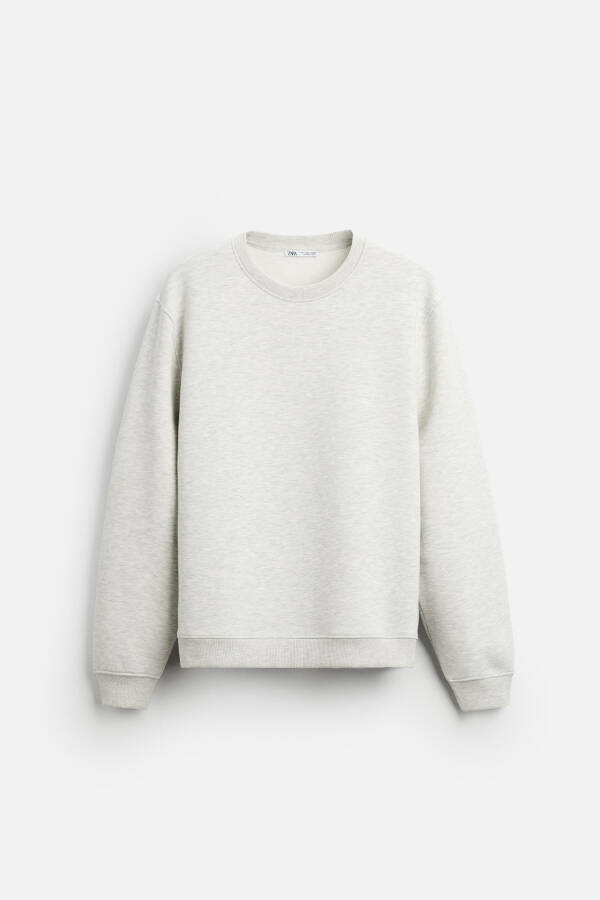 Gri marn bisiklet yaka sweatshirt - 14