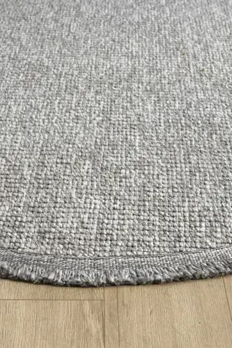 Gri Oval Dokuma Halı Salon Oturma Odası Yatak Odası Koridor Yolluk Halısı GRİ OVAL-Gri 10 - 5