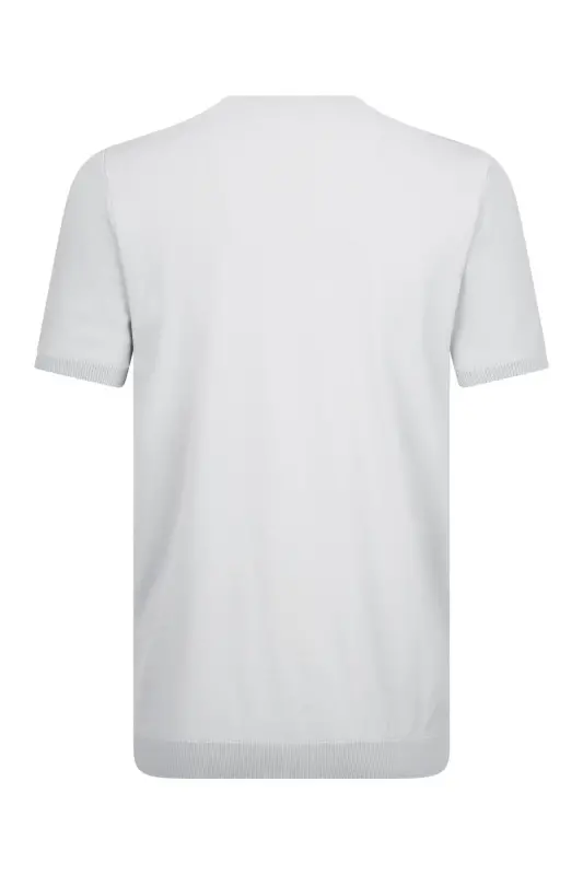 Gri Regular Fit Bisiklet Yaka Rayon Tişört - Gri - 2
