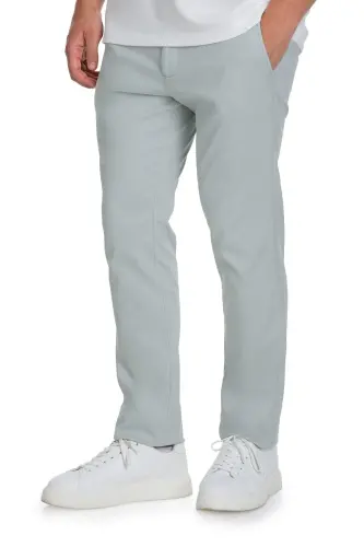 Gri Regular Fit Yandan Cepli Kanvas Pantolon - Gri00 