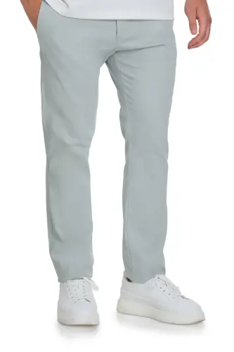 Gri Regular Fit Yandan Cepli Kanvas Pantolon - Gri00 - 3