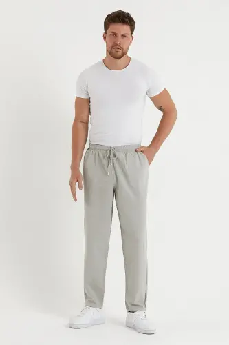 Gri Renk Erkek Keten Pantolon 1480 - GRİ - 6