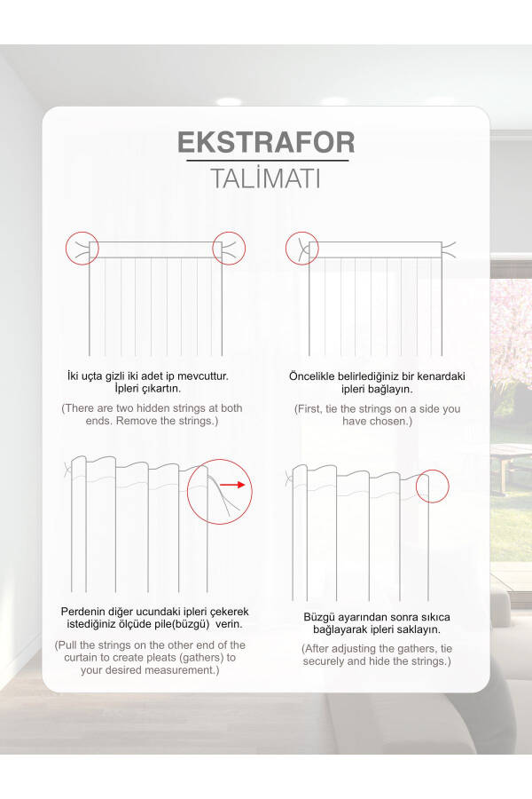 Gri Renk Keten Görünümlü Düz Tül Perde Ütü Istemez - 4