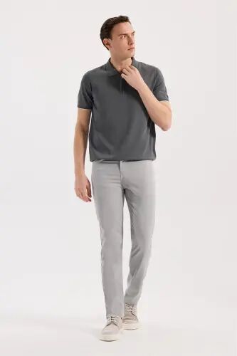 Gri Slim Fit 5 Cep Spor Pantolon 