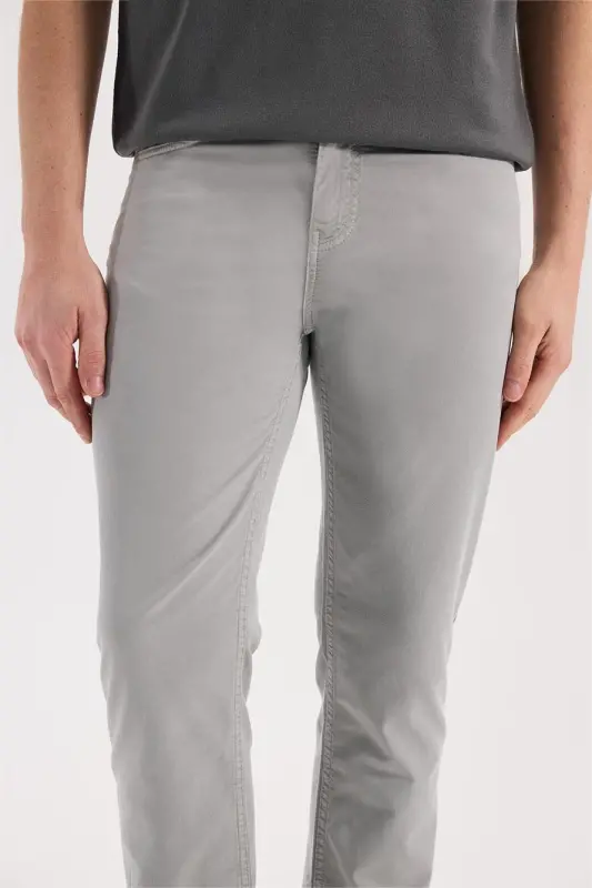 Gri Slim Fit 5 Cep Spor Pantolon - 3