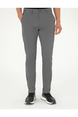 Gri Slim Fit Basic Kanvas Pantolon 50292522-VR024-142342 - 2