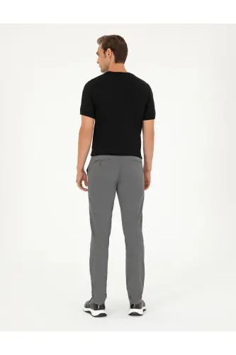 Gri Slim Fit Basic Kanvas Pantolon 50292522-VR024-142342 - 4