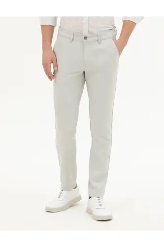 Gri Slim Fit Beli Lastikli Kanvas Pantolon 50288508-VR024 - 142342 - Pierre Cardin (1)