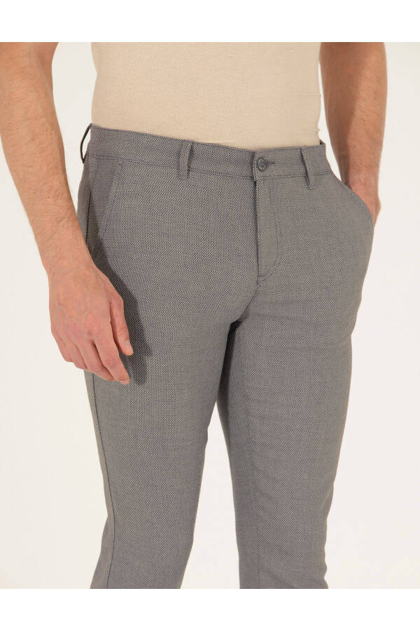 Gri Slim Fit Kanvas Pantolon - 5