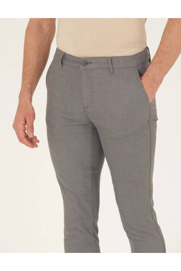 Gri Slim Fit Kanvas Pantolon - 6