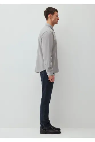 Gri Tencel TM Lyocell Gömlek Regular Fit / Normal Kesim 0210818-70098 - Gri-70098 