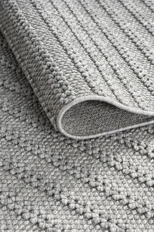 Gri Yumuşak Dokulu Halı Kilim Salon Mutfak Koridor Yolluk Dokuma Makine Halısı 0011-Gri 1 - 2