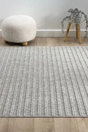 Gri Yumuşak Dokulu Halı Kilim Salon Mutfak Koridor Yolluk Dokuma Makine Halısı 0011-Gri 1 - 8