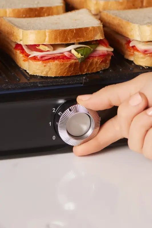 Гриль тостер Gastro Grill Glass Premium 2400w Ocean Wave - Синий - 4