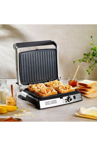 Grill Haus Toaster 2000 W Stainless Steel Granite Grill Machine - SCHAFER (1)