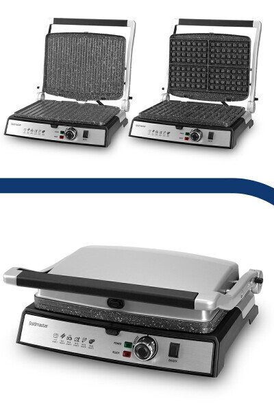 Grillart 2000Vat 3 ta 1 da Granit Chiqariladigan Plita Vafli, Grily, Toaster - 16